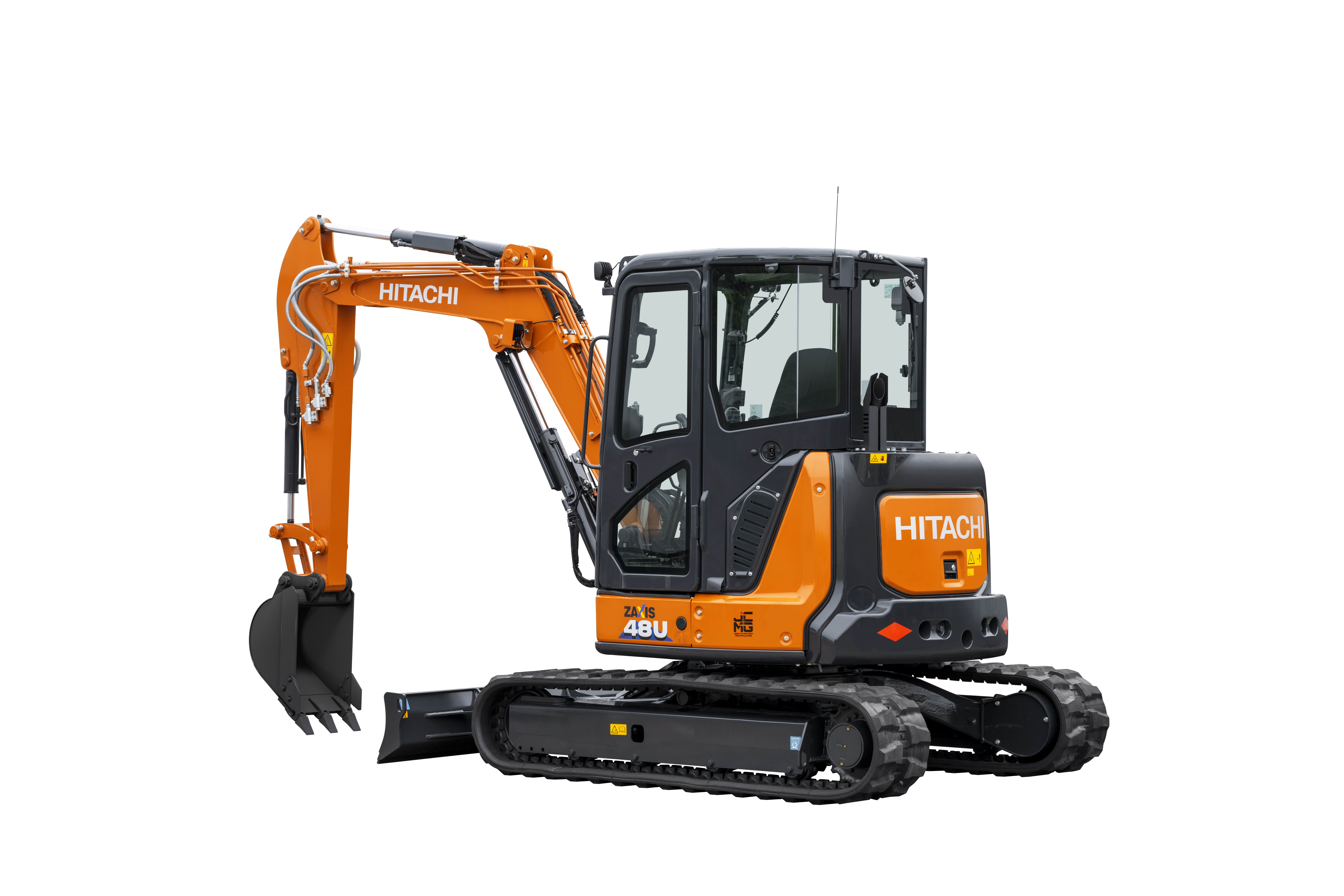 Zadní pohled Hitachi ZX48U-6